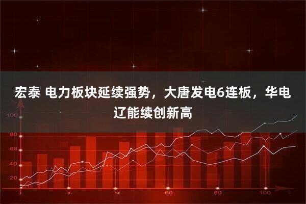 宏泰 电力板块延续强势，大唐发电6连板，华电辽能续创新高